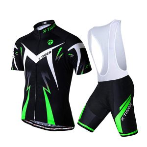Combinaison de Cyclisme Homme «X-Pro» - Ensemble Cyclisme avec Cuissard Vert, S