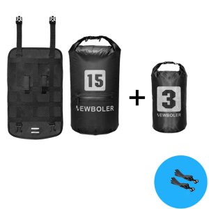 Sacs de Tube de Guidon de Vélo Étanches - Style 2 Noir 18L