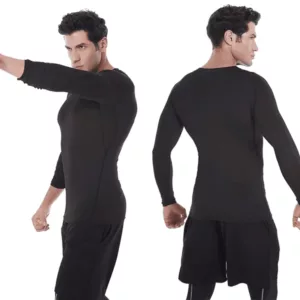 T-shirt de compression homme à manches longues pour le sport