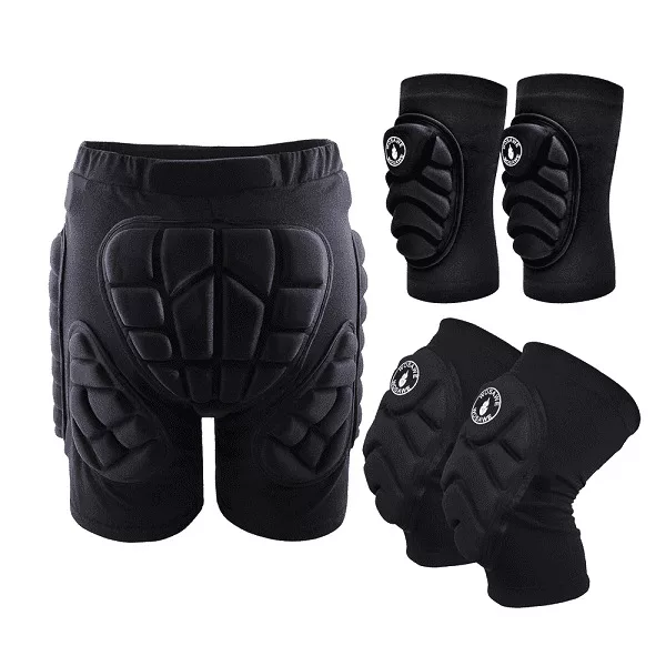 genouillères, protections pour skateboard, protège-genoux, shorts rembourrés pour snowboard, shorts de protection contre les chocs pour snowboard