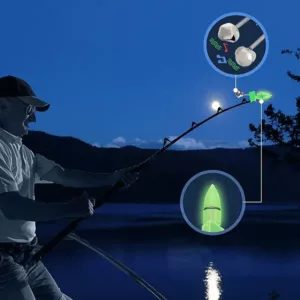 Clochettes d'Alarme de Morsure pour Canne à Pêche avec Lumière LED
