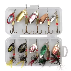 leurre de pêche, appât pour poisson, leurre tournant, ensemble de leurres de pêche, leurres de pêche en métal, appât cuillère