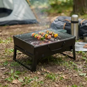 portable grill, camping grill, outdoor grill, charcoal grill, mini grill, portable bbq, portable bbq grill, stainless steel grill, foldable grill